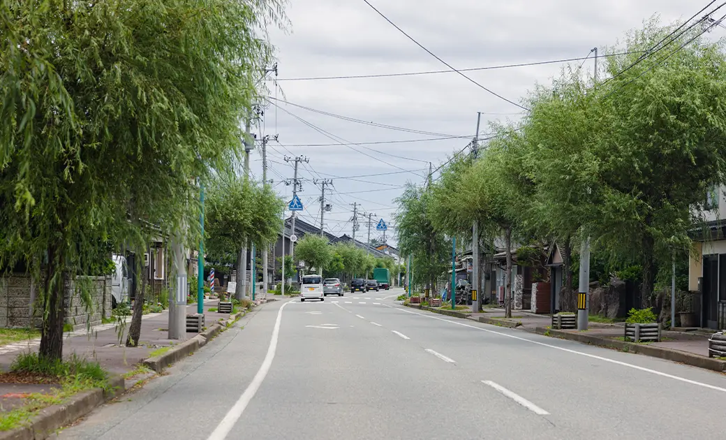 真野新町の町並み