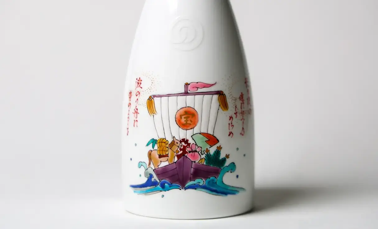 予約】農口尚彦研究所 丙午年迎春宝船ボトル 九谷焼田村星都作 720ml