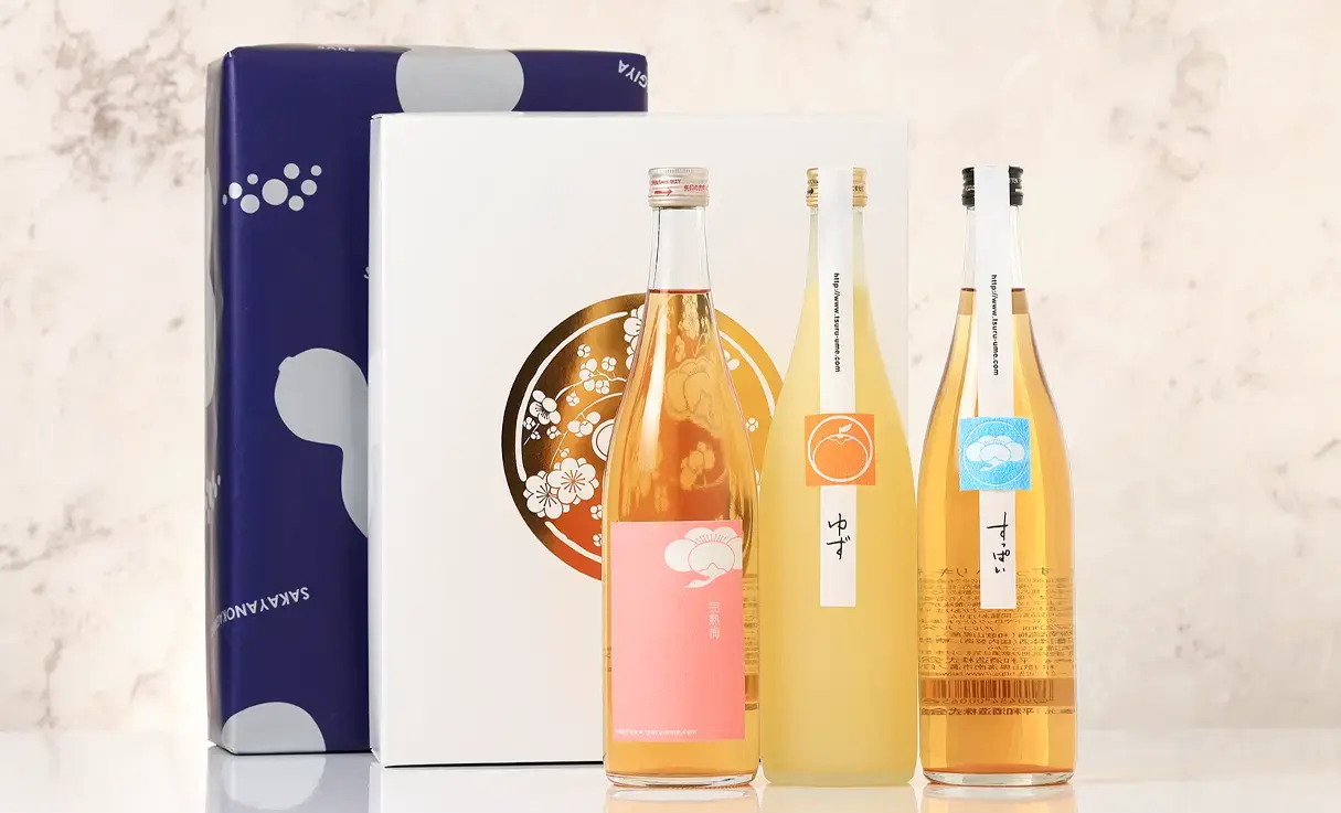 鶴梅3本セット 完熟・すっぱい・ゆず | 平和酒造/鶴梅（リキュール