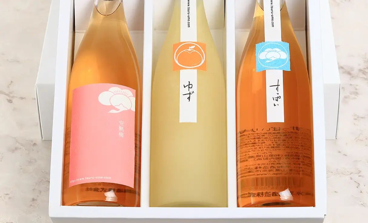 鶴梅3本セット 完熟・すっぱい・ゆず | 平和酒造/鶴梅（リキュール